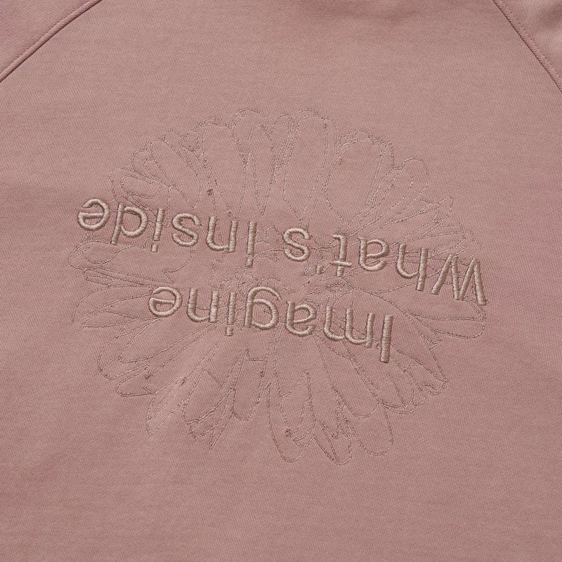 FLOWER EMABROIDER OVER FIT HOODIE