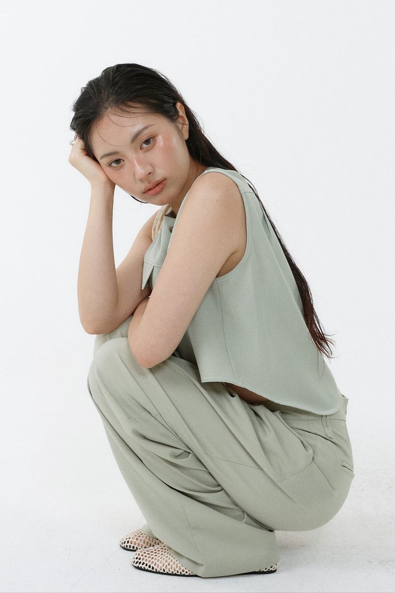 EDGE LOOP PANTS_MINT