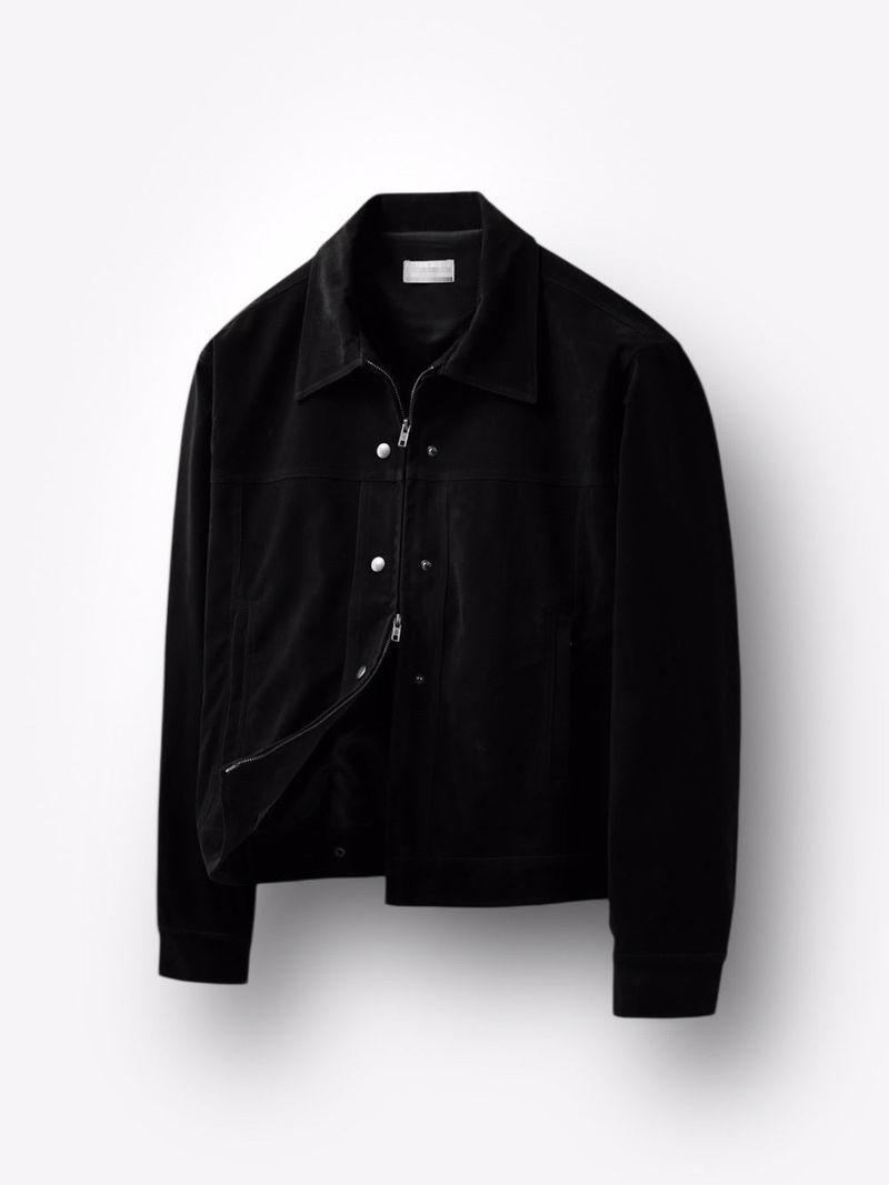 Mer crop suede jacket