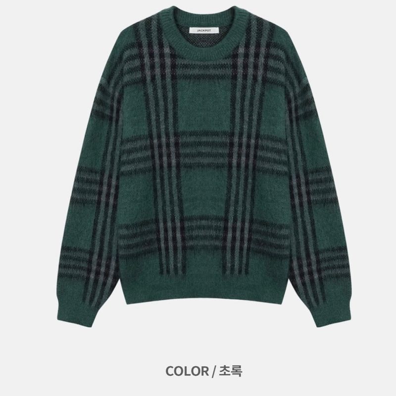 maranda check loosefit knit