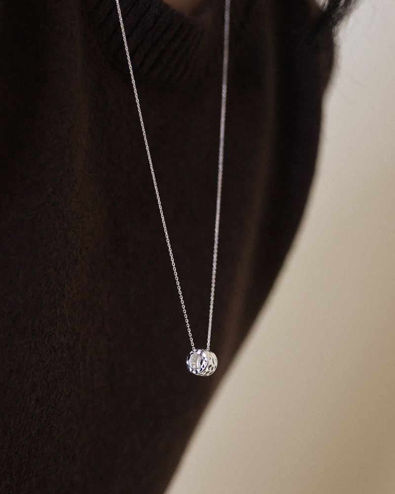 Zen ring necklace (silver)