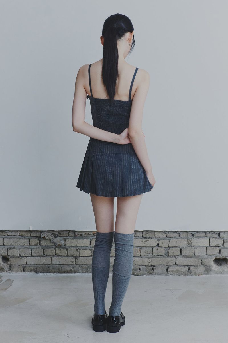 HEART TOP DRESS grey