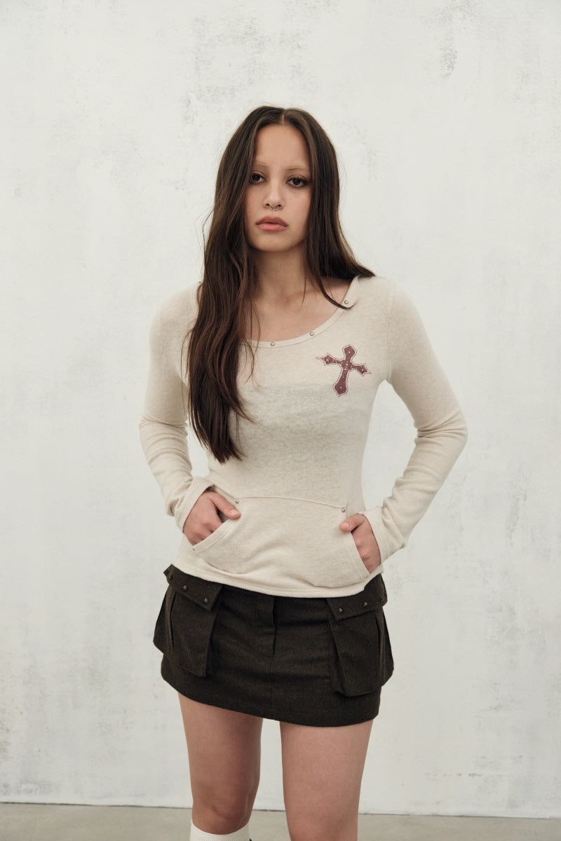 sl cross hood (ivory)