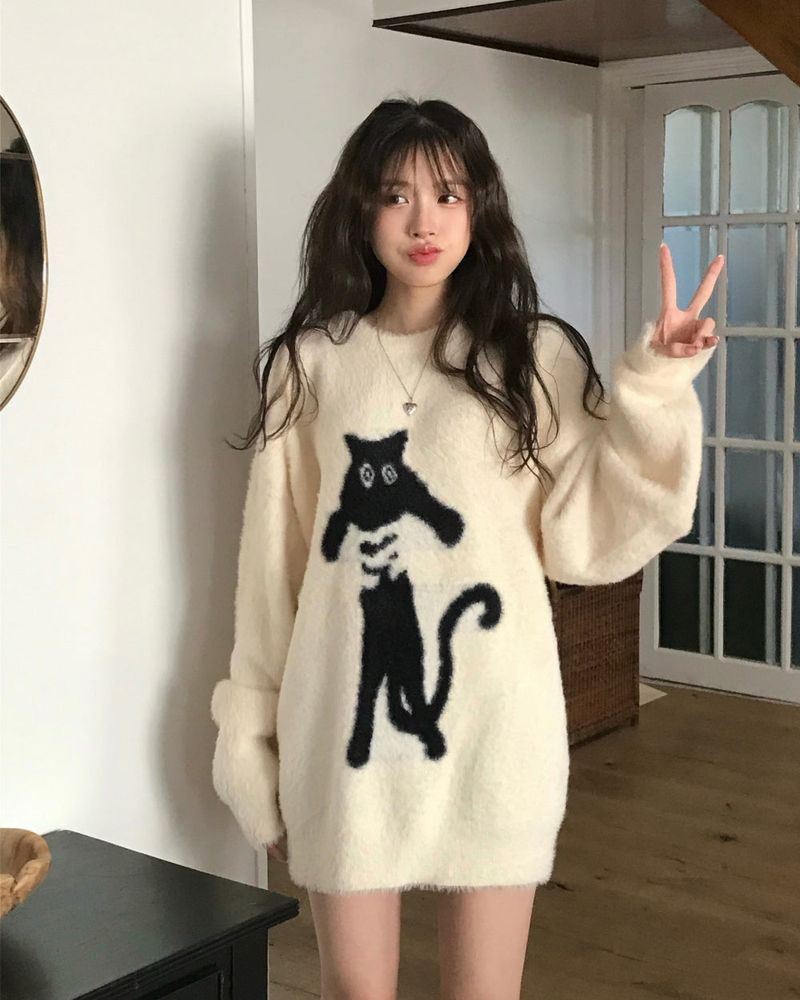 cloudemotion(クラウドエモーション)の「enjoy black cat angora long NT(Tops)」