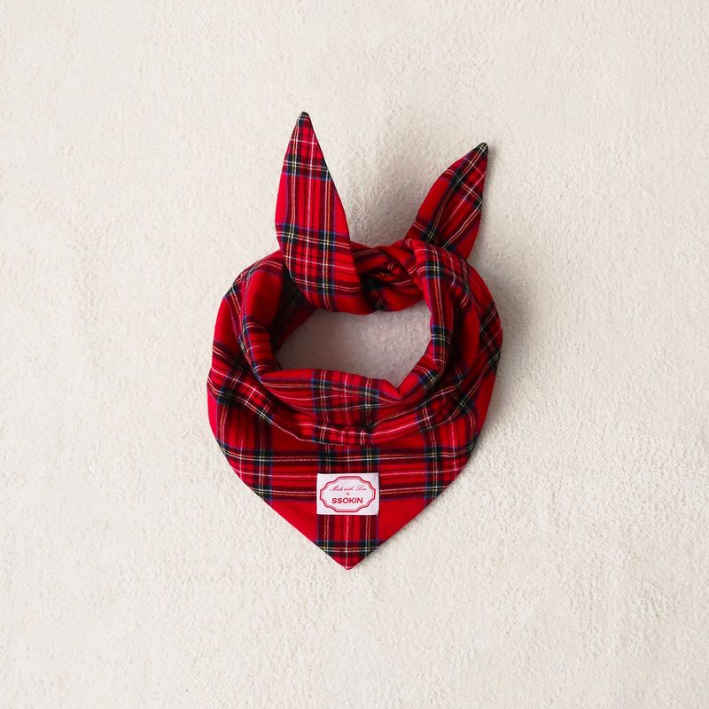 Padded Shoulder Scarf_Red