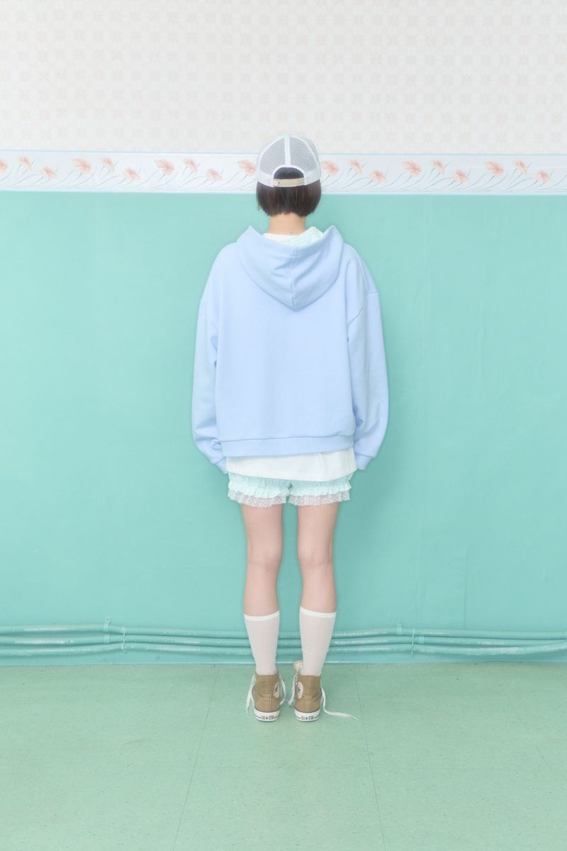 KIRI SKULL PATCH HOODIE (BLUE)