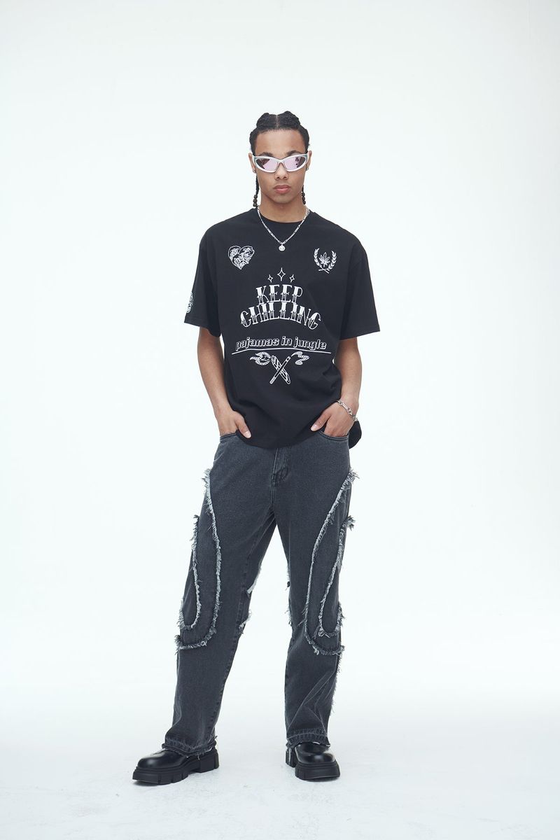 Comma Denim Pants Grey