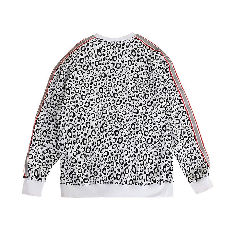 Leopard Sweatshirt (White) *reflective tape