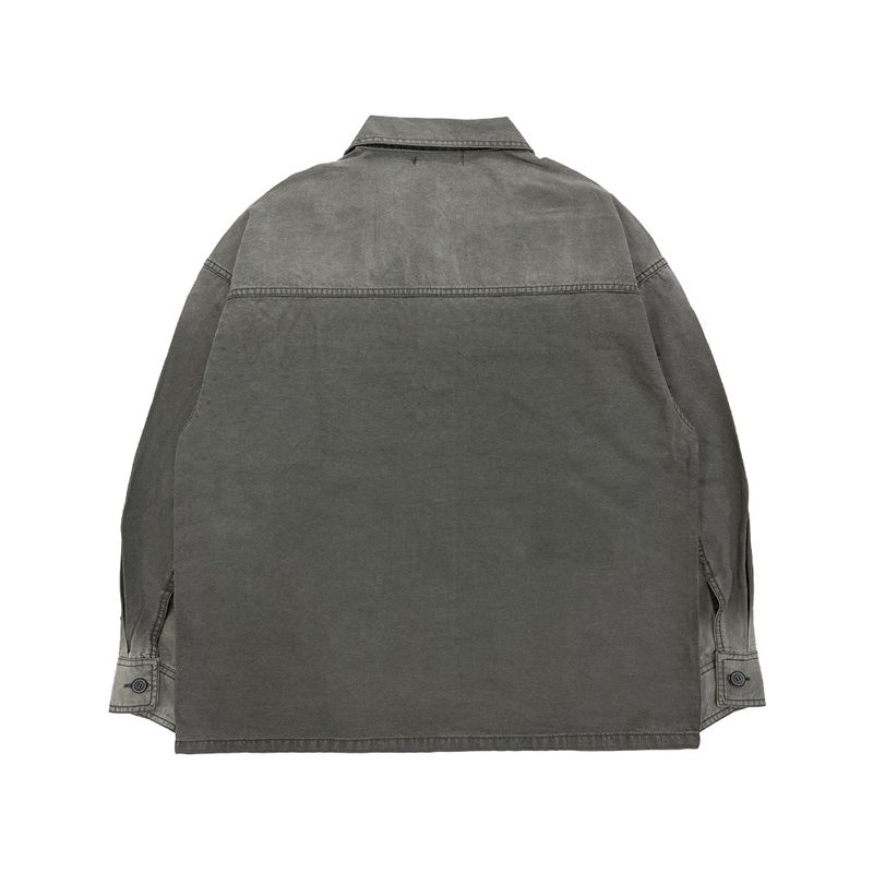 Washed French Work Jacket Deep Khaki