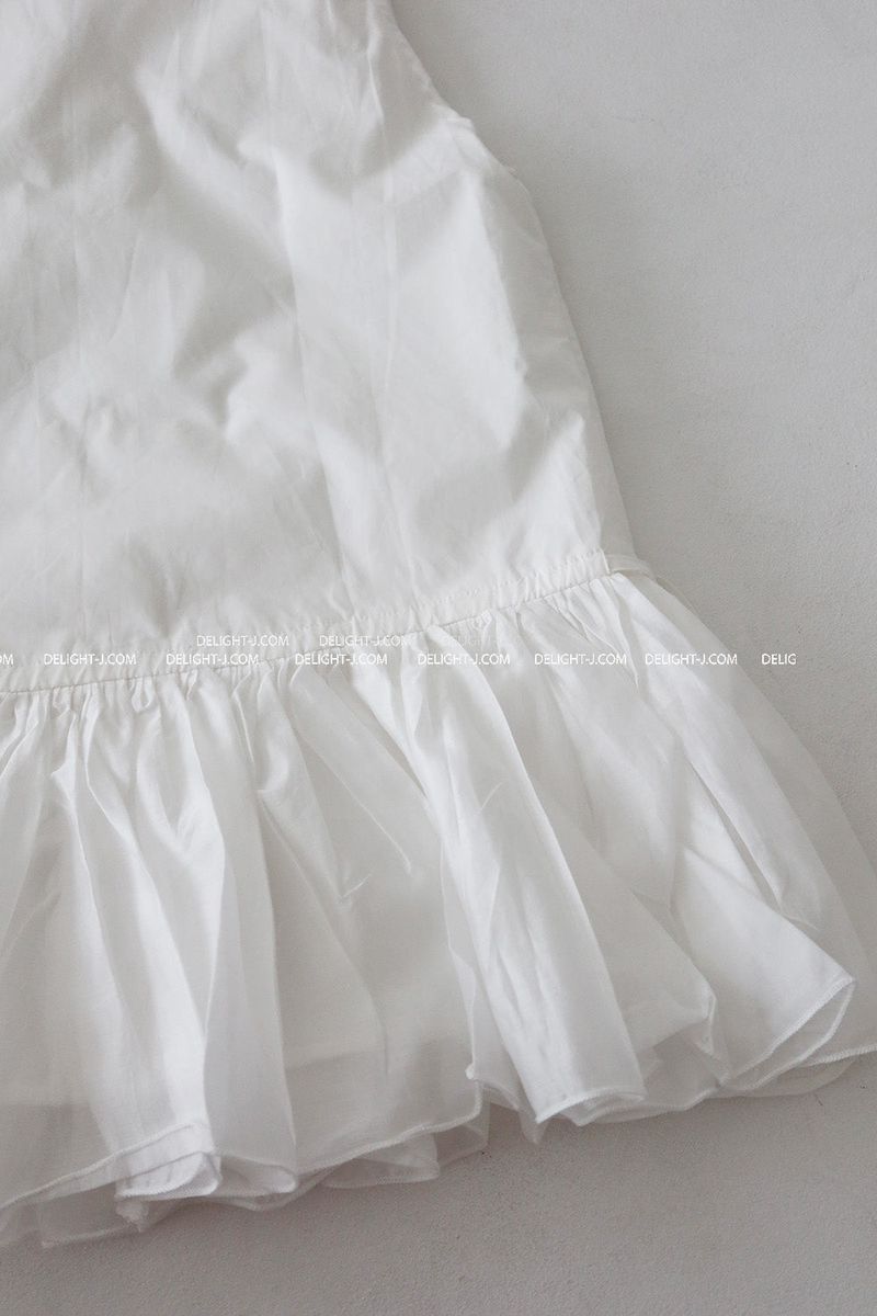 Salon frill string mini-dress