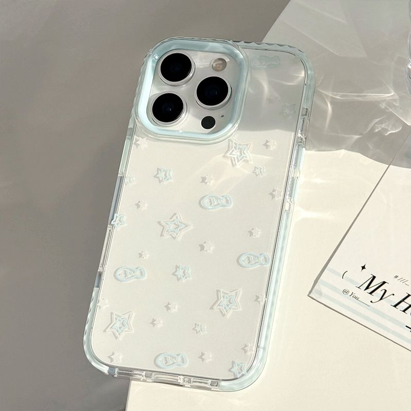 Summer Blue Edge Fresh Mood Minimal iPhone Case