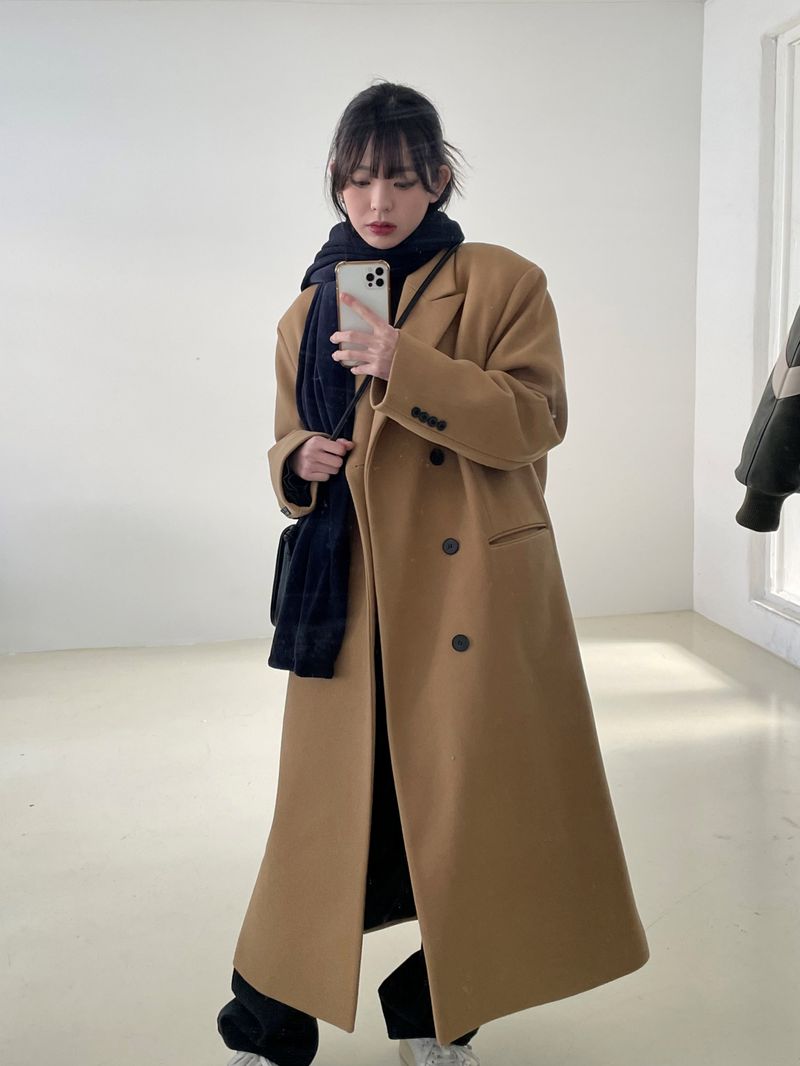 Rio three-button classic long coat