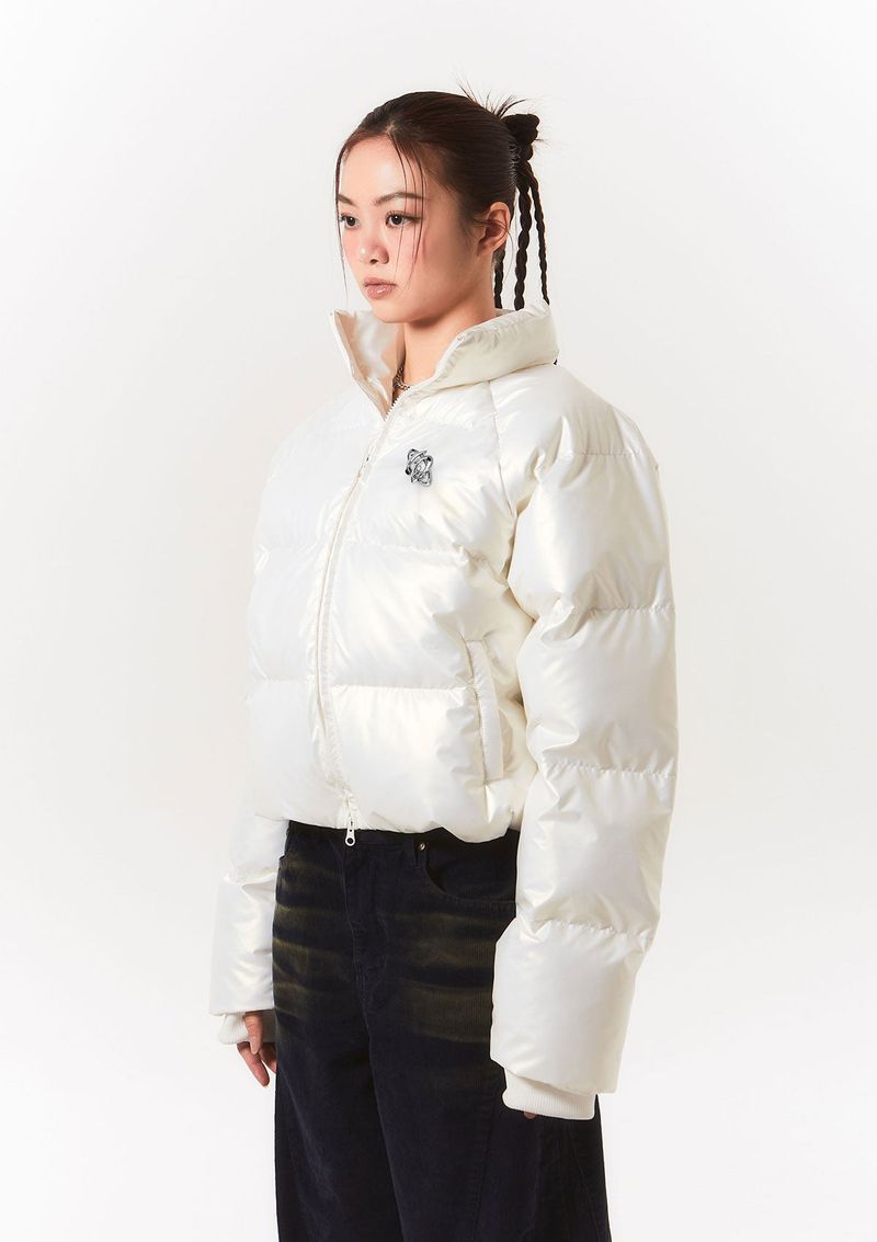 high beam puffer jk - pearl white