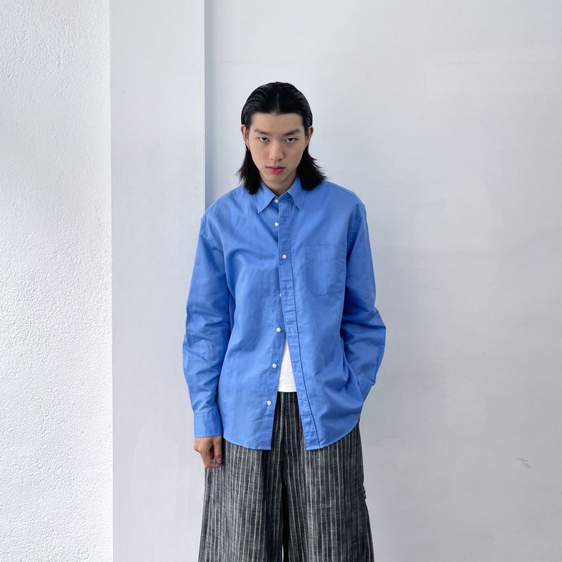 Drop-Shoulder Solid Shirt