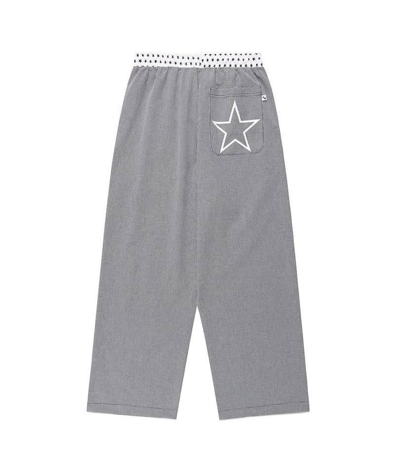 W CHECK LOUNGE PANTS BLACK(CV2FMFPA59A)