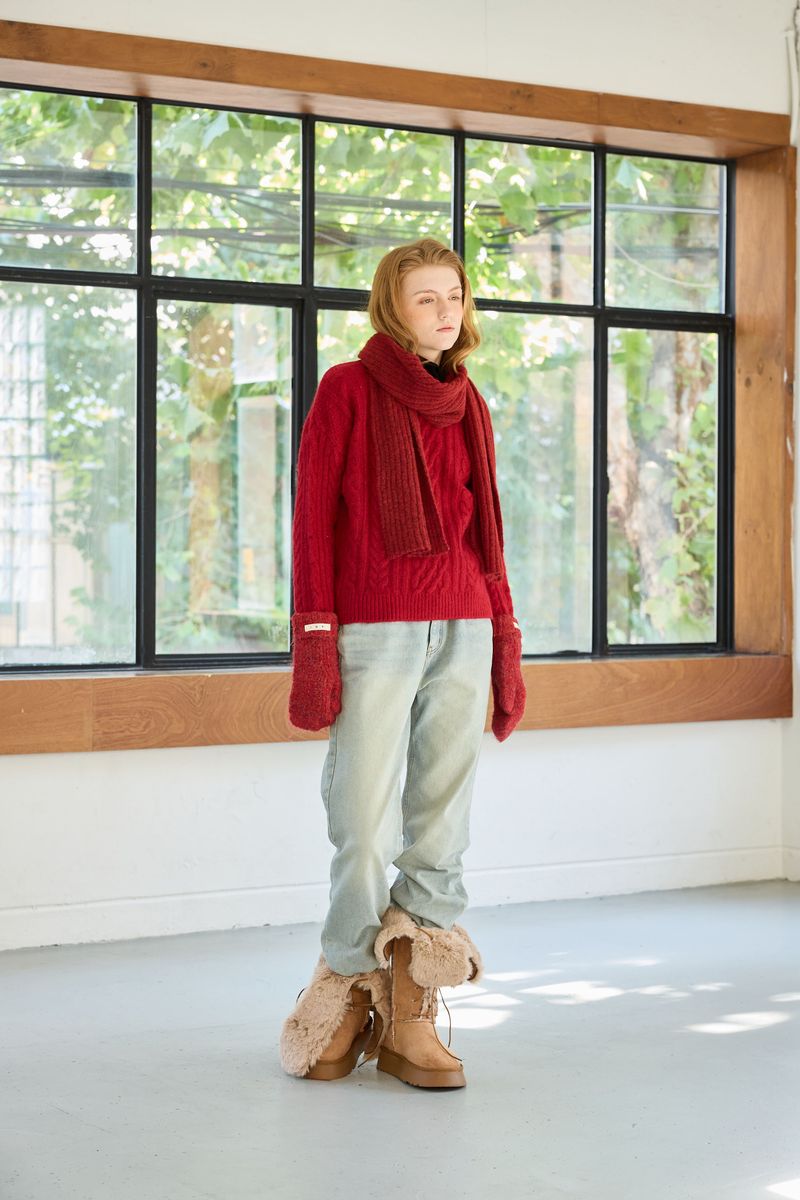 JUICY ROUND KNIT / RED