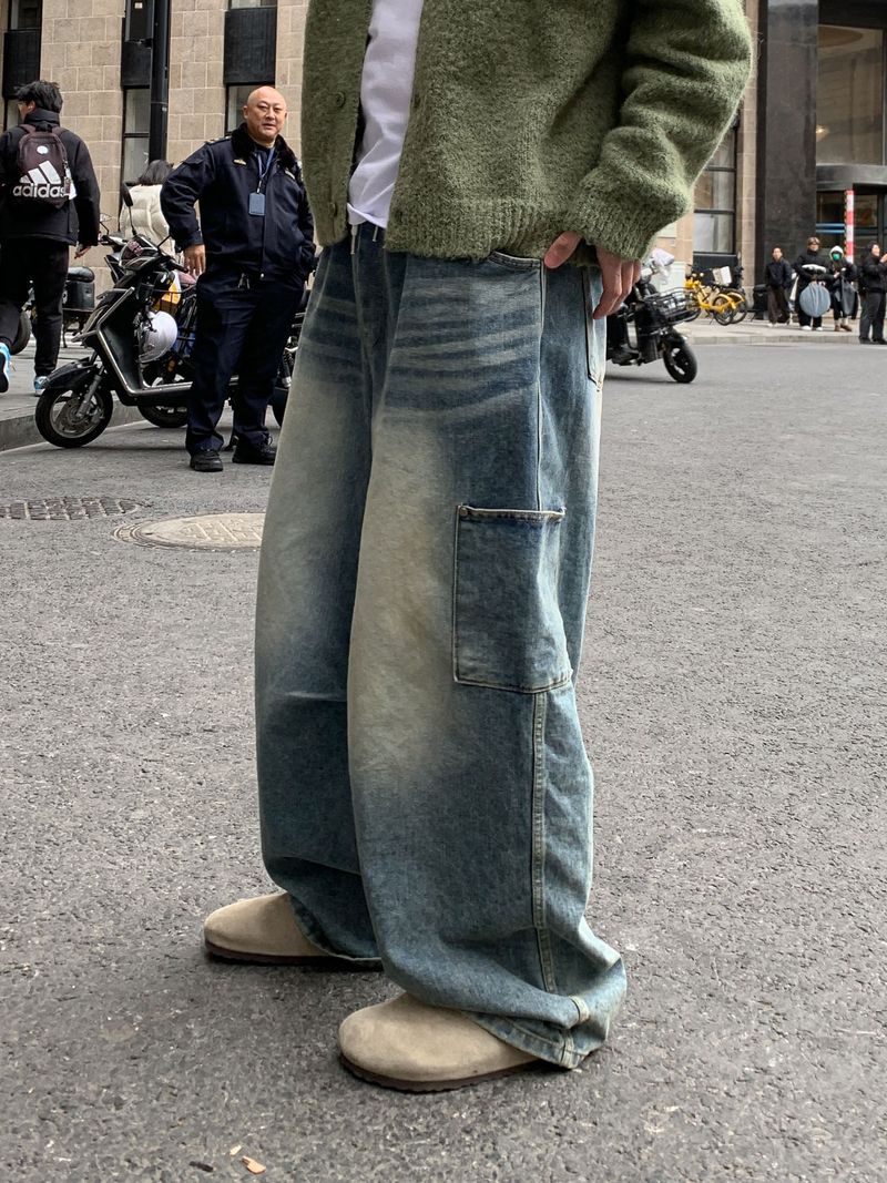 Rivet Double Cargo Brush Banding Denim