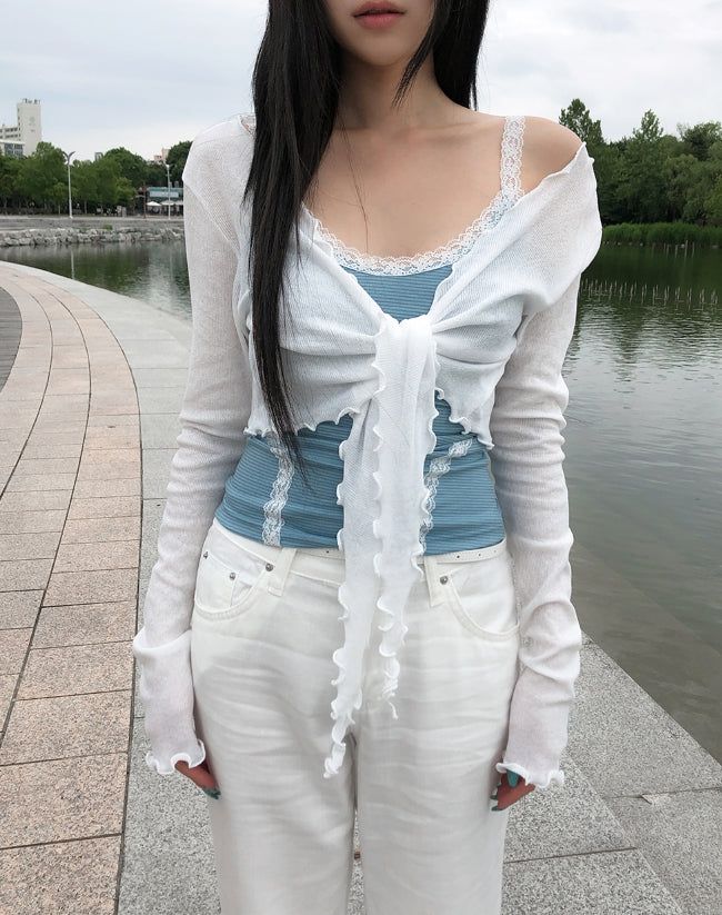 ULAN(ユレン)の「Needs Tie Bolero Cardigan(Tops)」