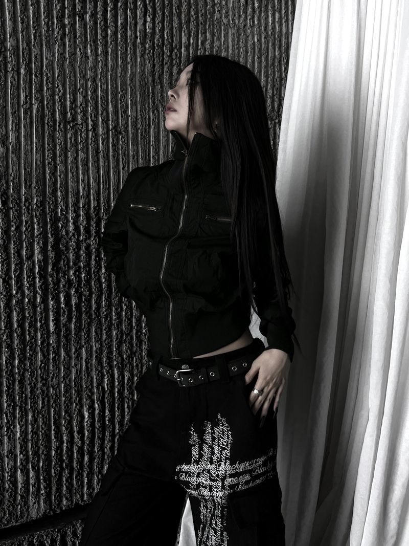 new and b vintage crop jacket