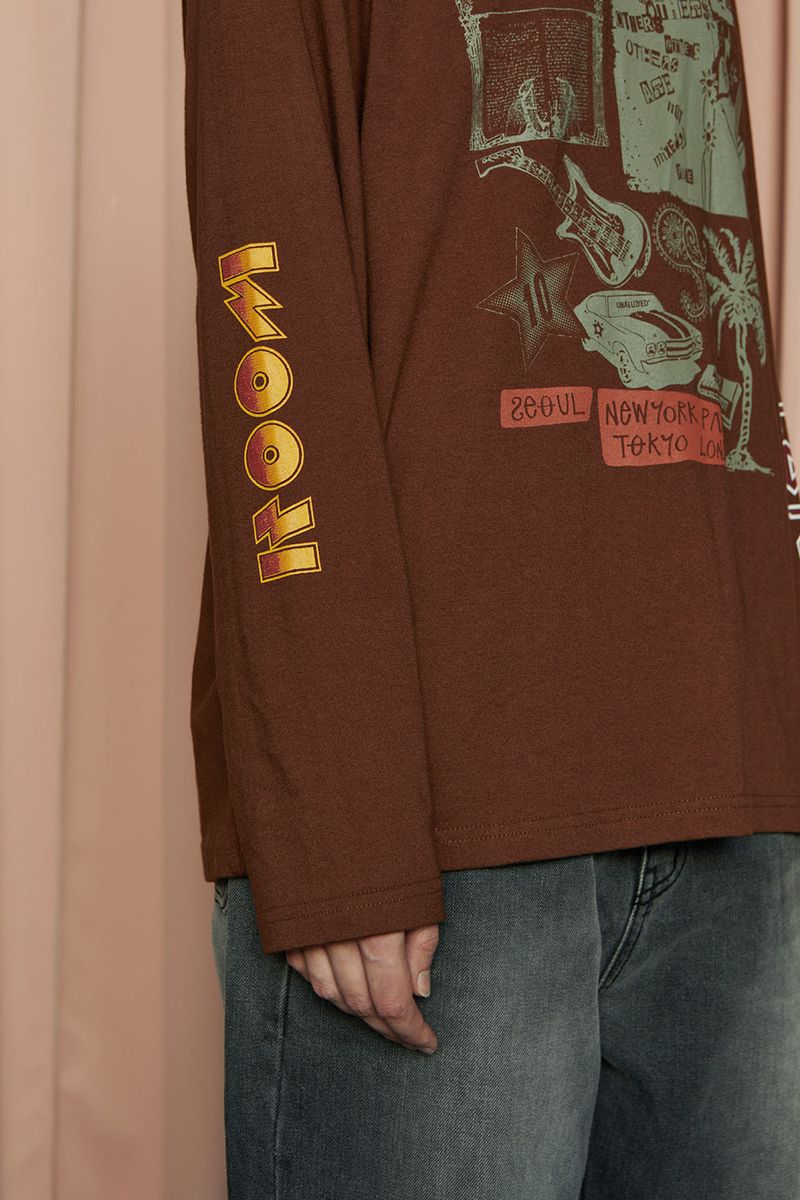 BAND LSV T SHIRT / BROWN