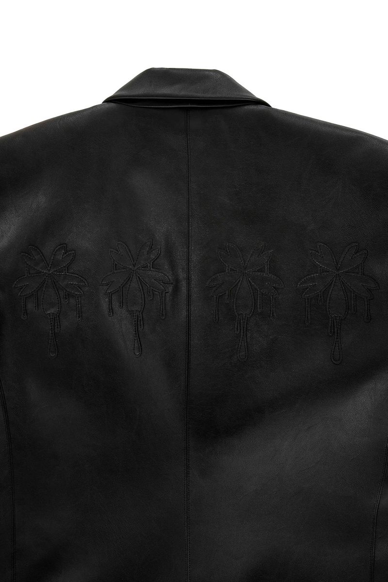 Back Patch Oversized Blazer _ Black