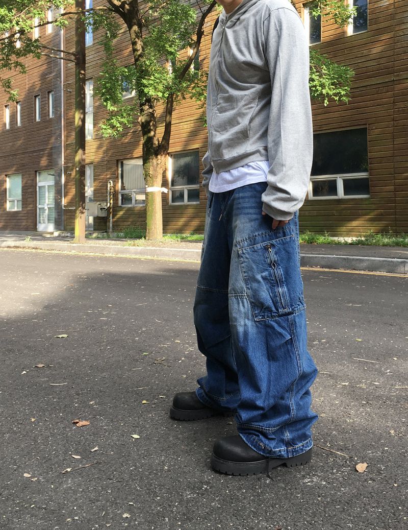 HOLY IN CODE（ホーリーインコード）の「No.1376 zipper cago denim WD string PT（Pants）」
