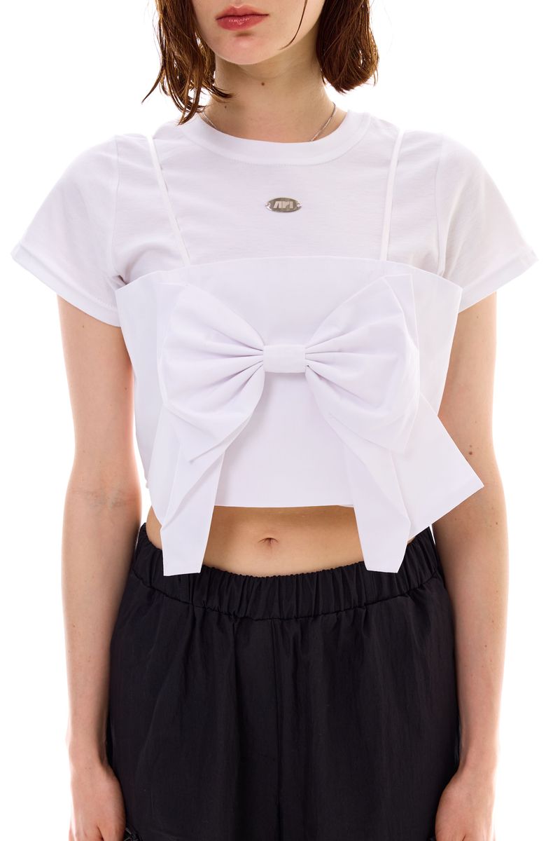 AI RIBBON BUSTIER / WHITE