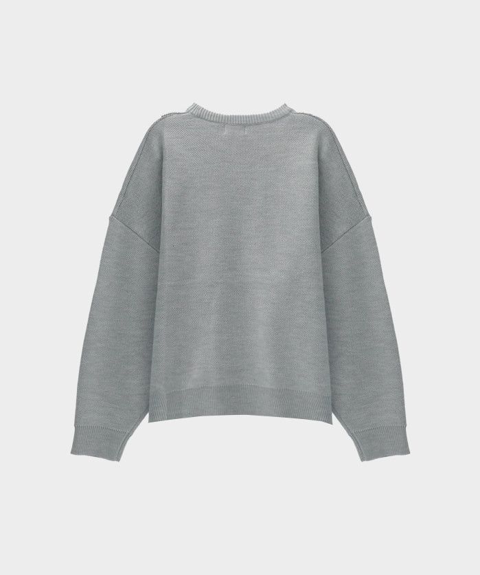 Lettering oversize heavy knit