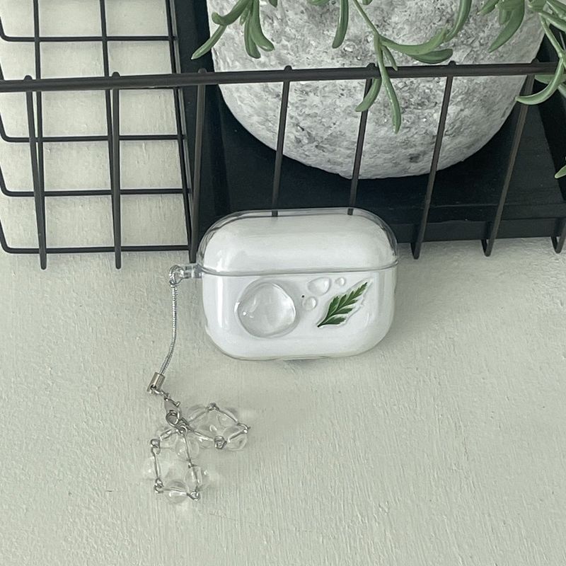 [made]Leaf&water drop resin airpod case