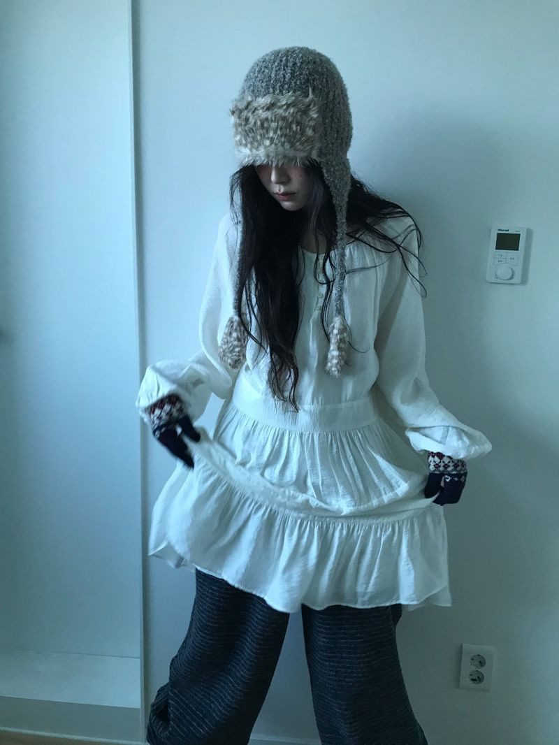 ビクトリアピンタックドレス (2color)