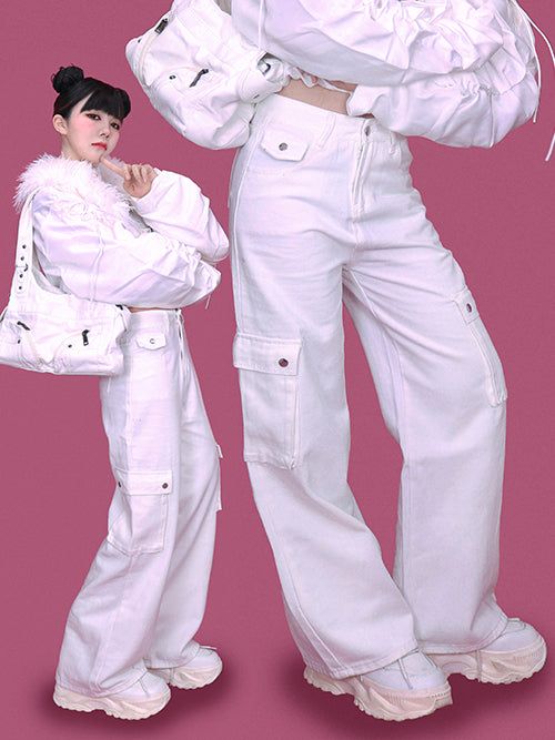 KUO（クーオ）の「chill white cargo pants（Pants）」