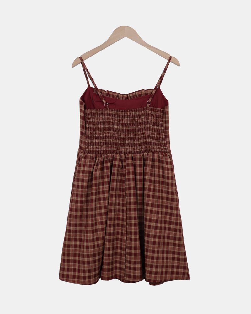 Rian Check Sleeveless Dress