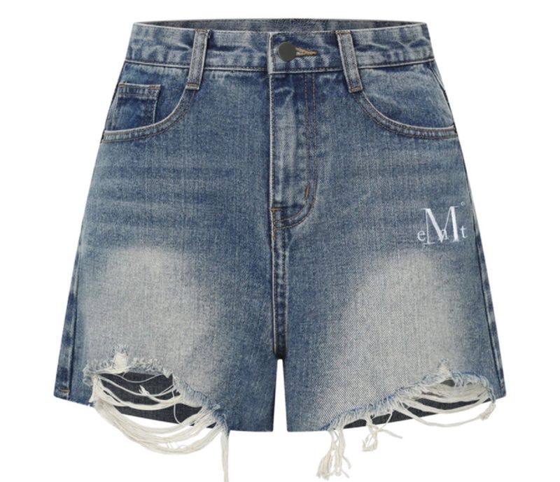 MUCENT(ムセント)の「RUNE WASHING DAMAGE DENIM SHORT PANTS(Pants)」