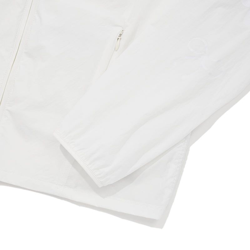 CHERRY STRING SHIRRING WINDBREAKER [WHITE]