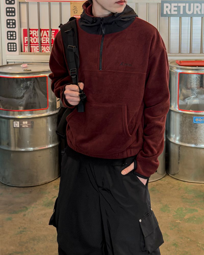 SERNIC Hooded Fleece Warmer Anorak