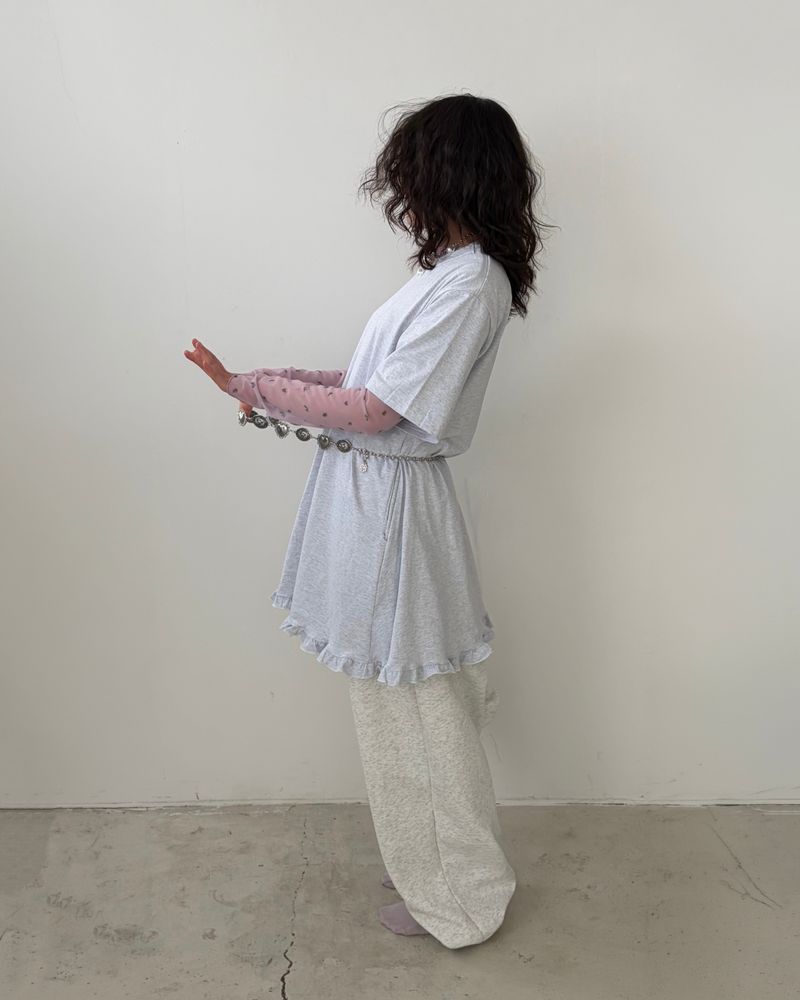Ruffle Boxy Pocket Tee