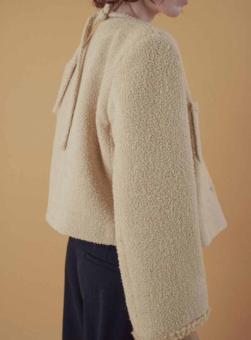Poem tweed jacket_beige