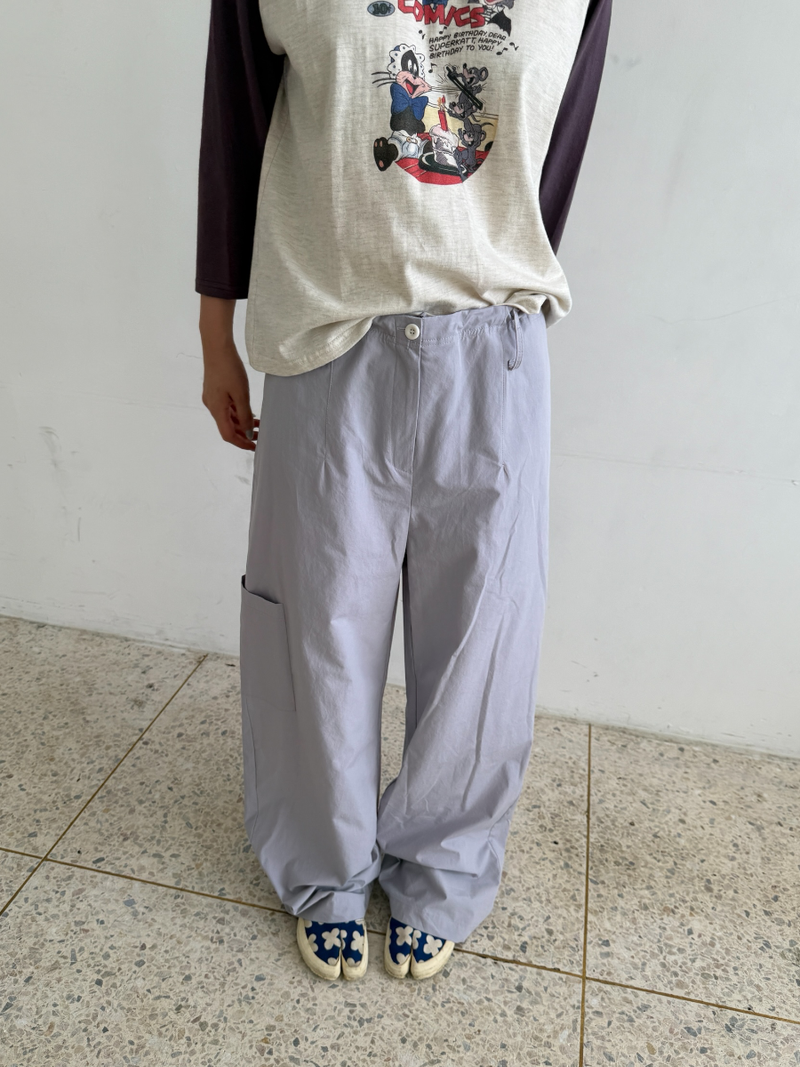 side pocket cotton pants