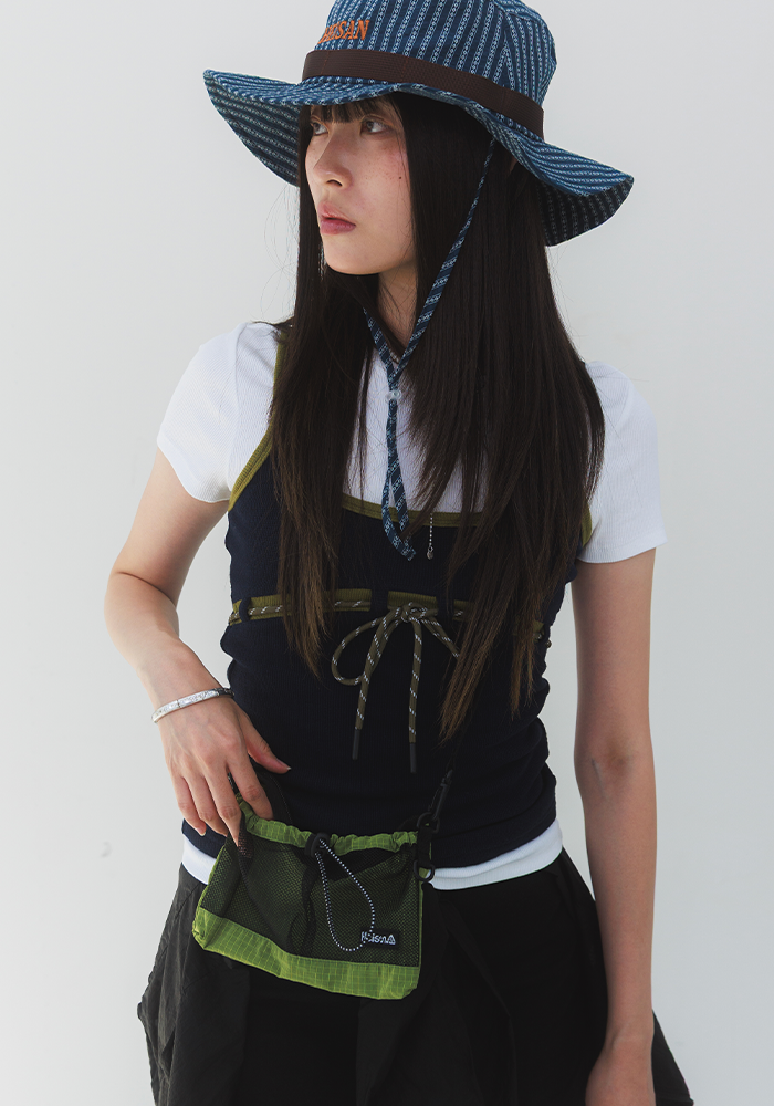 Heisan（ハイサン）の「Mesh Pocket Sacoche Nylon Lime（Bags）」