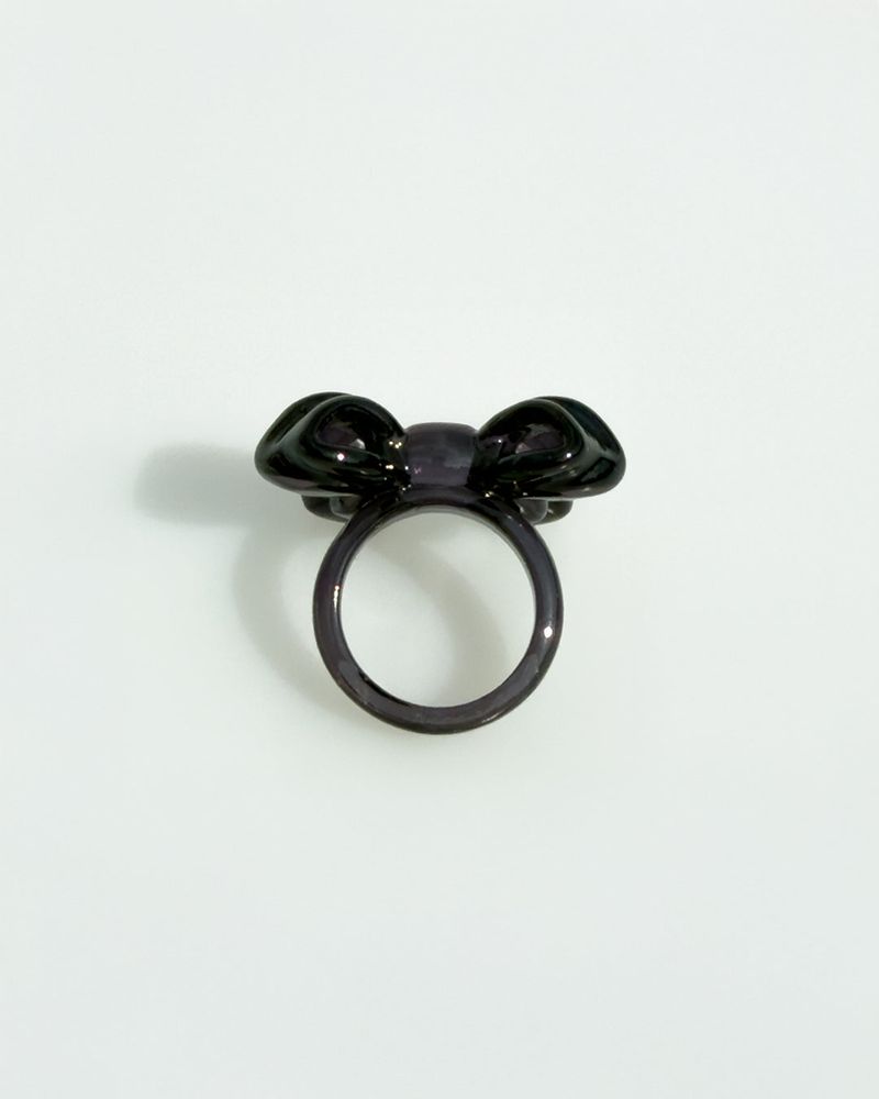 Jelly Ribbon Ring - Black
