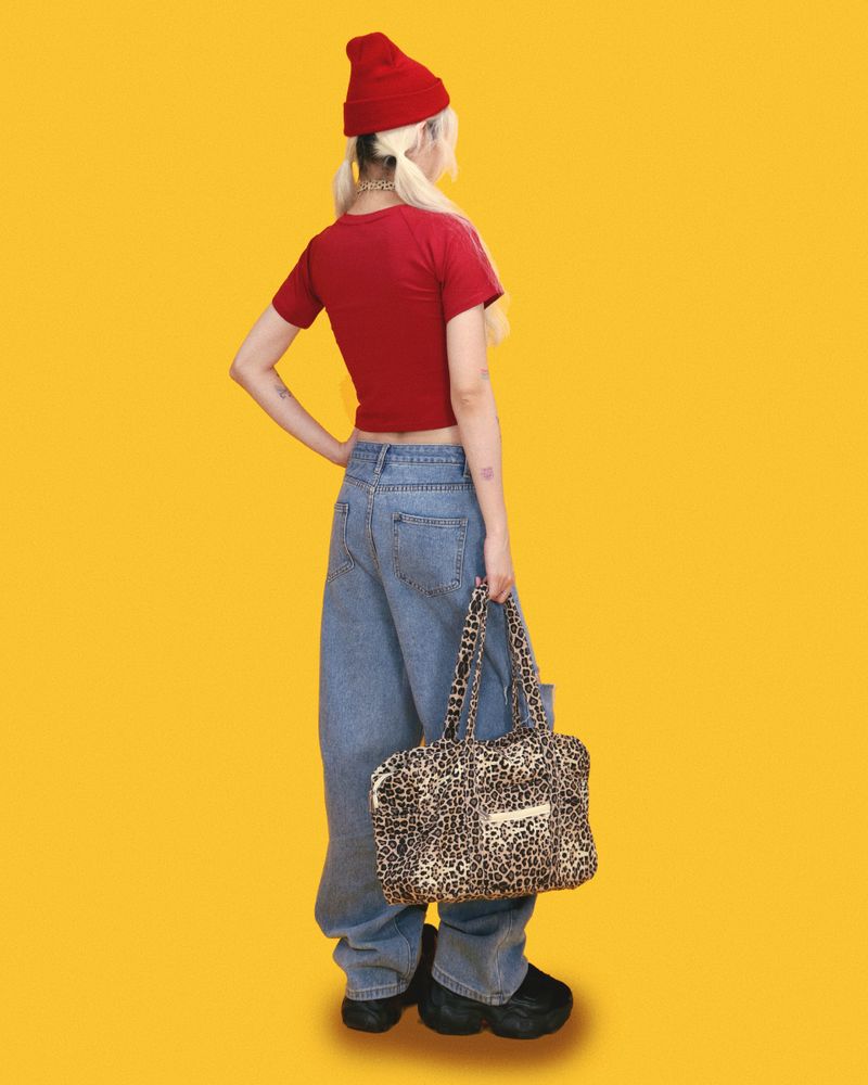 leopard cotton big bag
