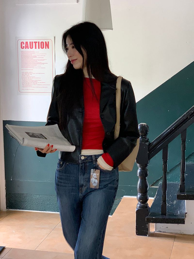 [MADE] Femme Leather Mini Jacket