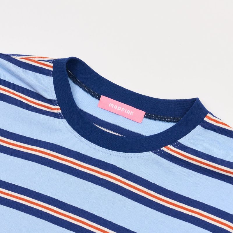 MULTI STRIPE SYMBOL T BLUE