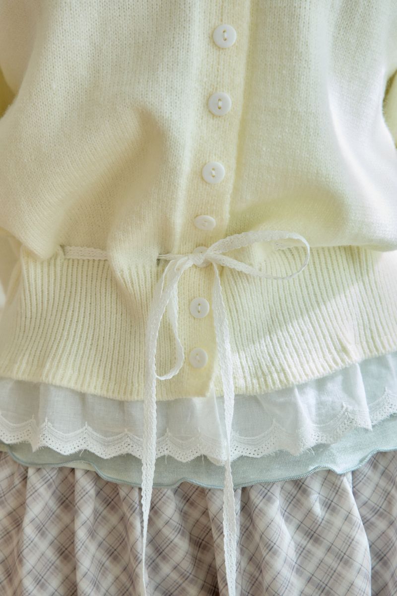 BLOOMING LACE KNIT CARDIGAN