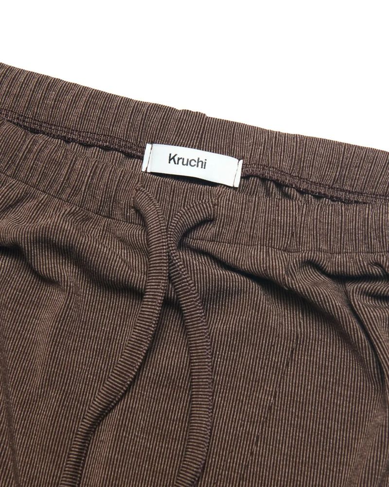  RAW EDGE LONG SKIRT (BROWN) WOMENS