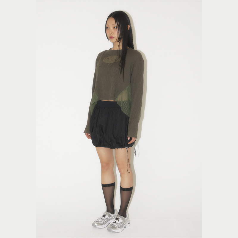 Mesh Waffle long sleeve