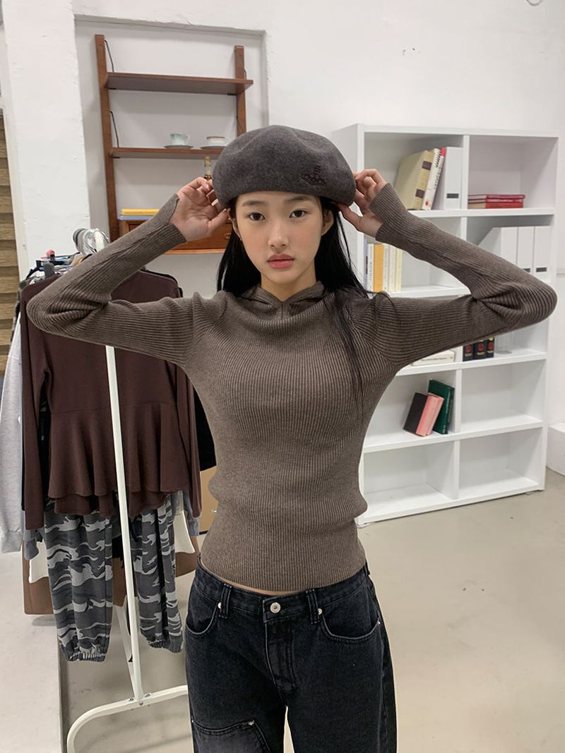KATE HOODIE KNIT (2COLOR)