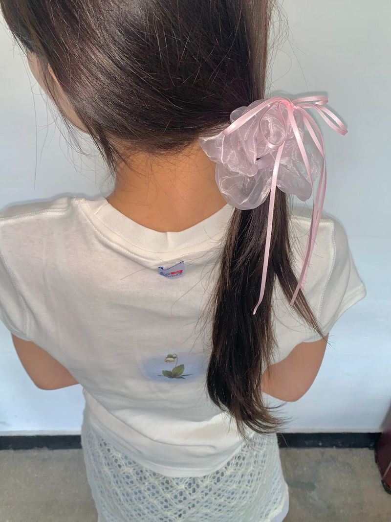 Chiffon Ribbon Scrunchies (3 Colors)