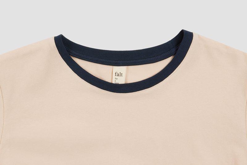 Layered frill T-shirt / Peach