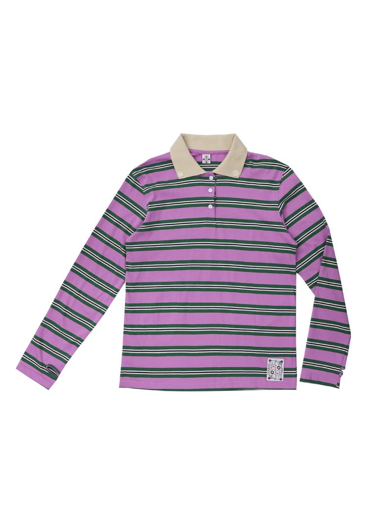Stripe Rugby T-shirt (Purple)